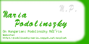 maria podolinszky business card